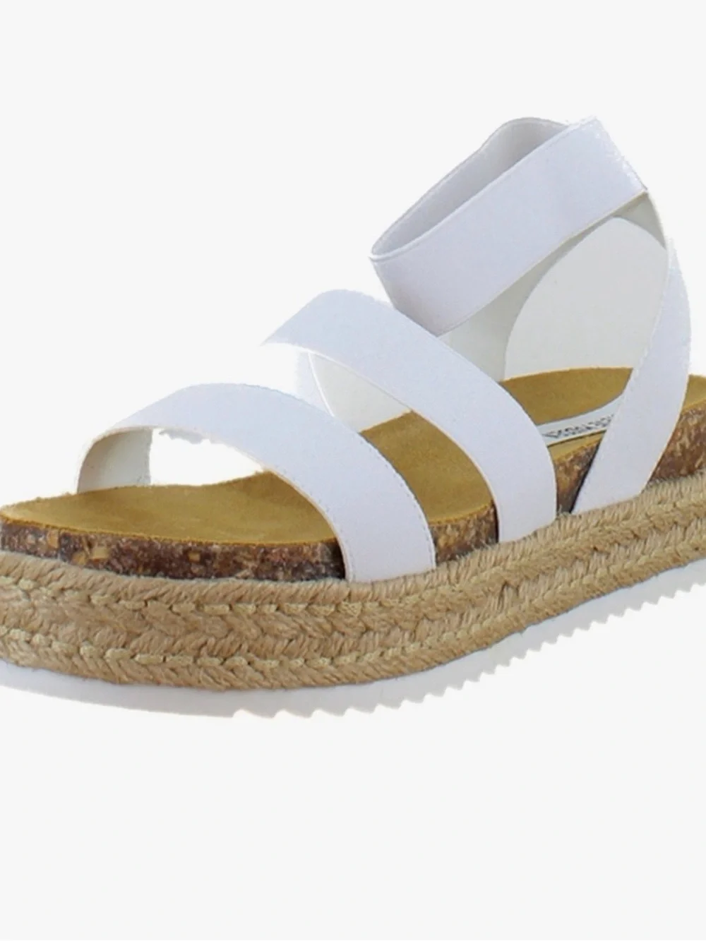 Steve Madden White Strappy Espadrille Platform Sandals